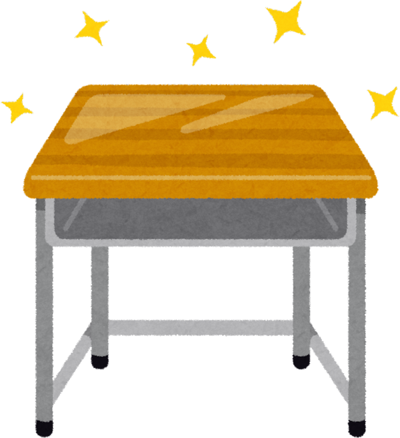 Shiny Clean School Desk Illustration